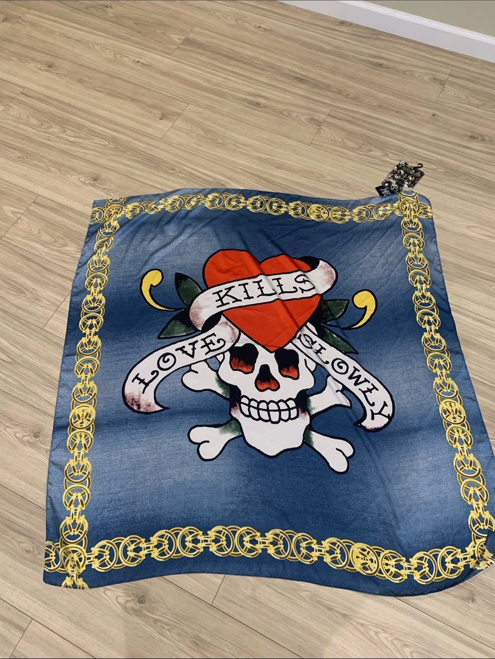 Ed Hardy Large Scarf. 3.5 ft x 3.5ft